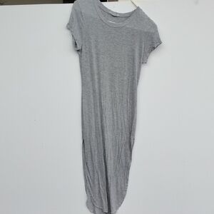 Poetry Light Gray Midi Dress